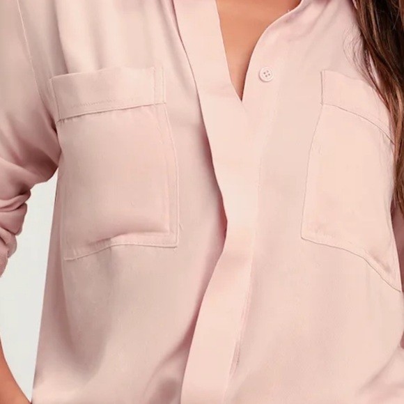 Lulu’s Tops - Chic Light Pink Women's Blouse